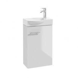 Zestaw łazienkowy szafka+umywalka 60x39 cm Defra NAS Kim biały 190-D-04001+1508
