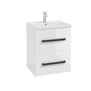 Zestaw łazienkowy szafka+umywalka 60x50 cm Defra NAS Loreto biały 001-Z-05009+2420