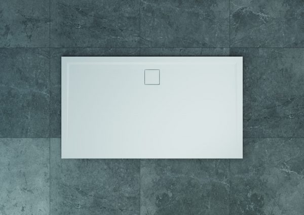 Zdjęcie Brodzik konglomeratowy prostokątny 90×140 cm Sanswiss Livada biały W20AL09014004