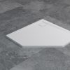 Zdjęcie Brodzik konglomeratowy pięciokątny 90×90 cm Sanswiss Livada biały W20563609004
