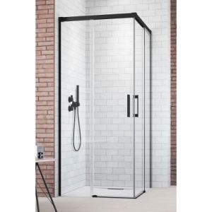 Drzwi prysznicowe lewe 90 cm Radaway Idea Black czarny mat/szkło przeźroczyste 387060-54-01L@^