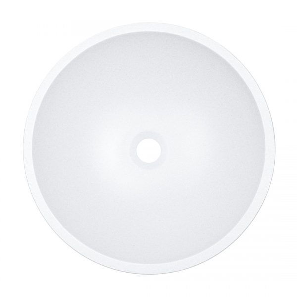 Zdjęcie Umywalka nablatowa okrągła 41 cm Laveo Amber biały VGR1621T
