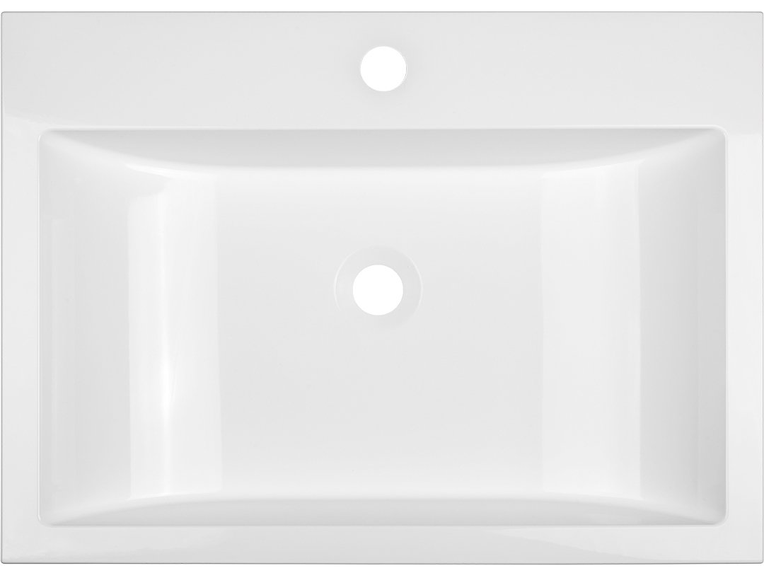 Umywalka wpuszczana w blat 60x44 cm Laveo Albano biały VGA1610T