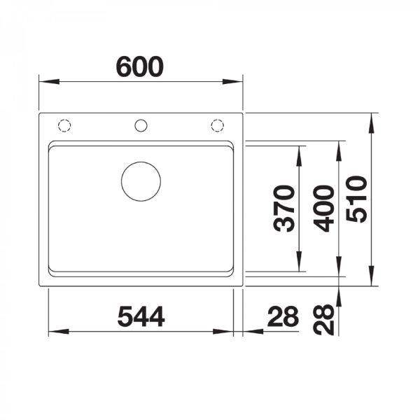 Zdjęcie Zlewozmywak jednokomorowy granitowy z szynami w zestawie Blanco Etagon 6 czarny 525890