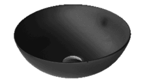 Umywalka ceramiczna nablatowa Emporia Forlan 02, 400x400x135 mm czarny mat 1344MB