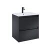 Zdjęcie Zestaw – umywalka z szafką 60 cm z 2 szufladami Roca Alpine czarny mat A852012532