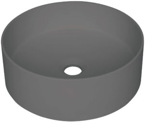 Umywalka okrągła granitowa nablatowa Deante Silia 36x36 cm antracyt metalik CQS_TU4S