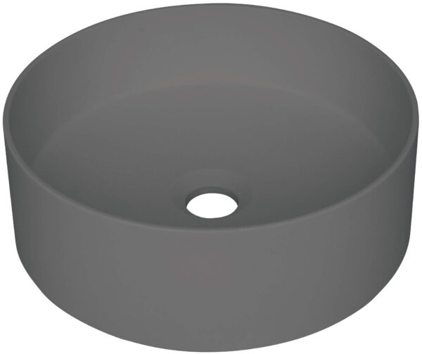 Zdjęcie Umywalka okrągła granitowa nablatowa Deante Silia 36×36 cm antracyt metalik CQS_TU4S