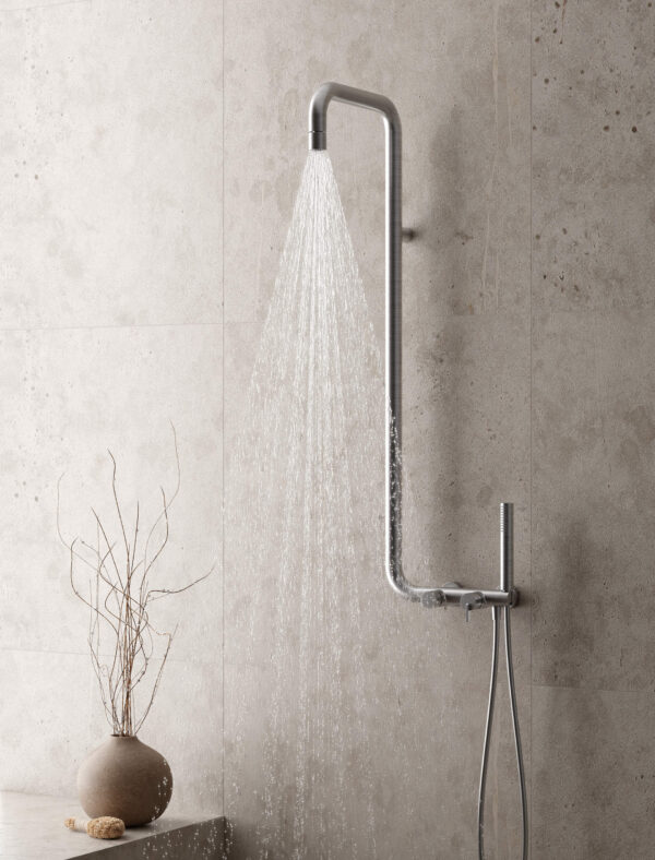 Zdjęcie Zestaw prysznicowy podtynkowy z główką prysznicową Deante Silia nero NQS_N9XK