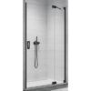 Zdjęcie Drzwi prysznicowe prawe uchylne SanSwiss Cadura 120×200 cm czarny mat CA13D1200607