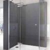 Zdjęcie Drzwi prysznicowe ze stałym segmentem prawe 90 cm Huppe Envy GL0702