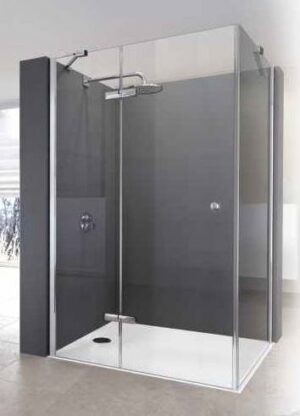 Drzwi prysznicowe ze stałym segmentem prawe 90 cm Huppe Envy GL0702