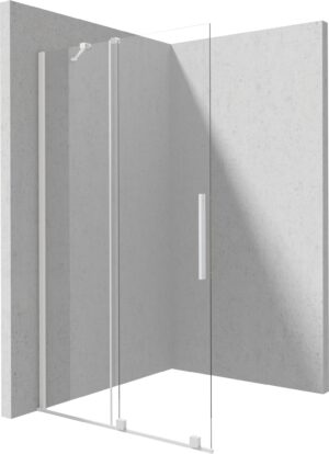 Ścianka prysznicowa walk-in – przesuwna Deante Prizma 120x195 cm bianco KTJ_A32R