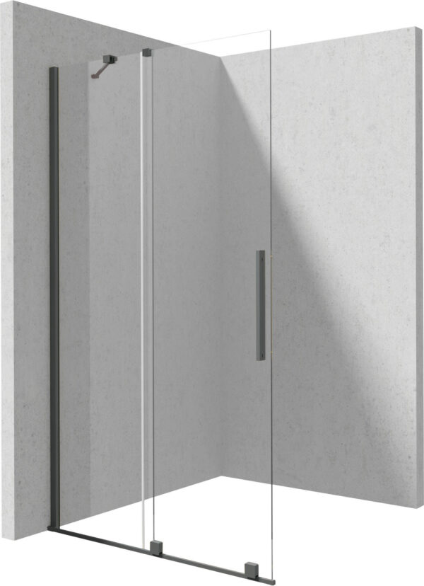 Zdjęcie Ścianka prysznicowa walk-in – przesuwna Deante Prizma 120×195 cm titanium KTJ_D32R