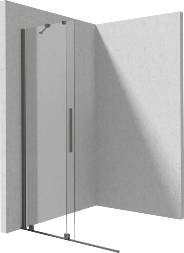 Zdjęcie Ścianka prysznicowa walk-in – przesuwna Deante Prizma 120×195 cm titanium KTJ_D32R
