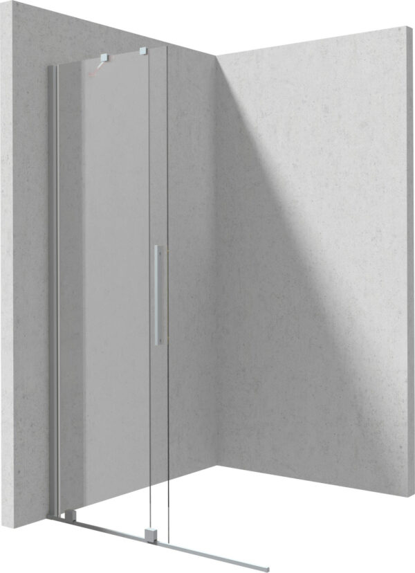Zdjęcie Ścianka prysznicowa walk-in – przesuwna Deante Prizma 120×195 cm stal szczotkowana KTJ_F32R