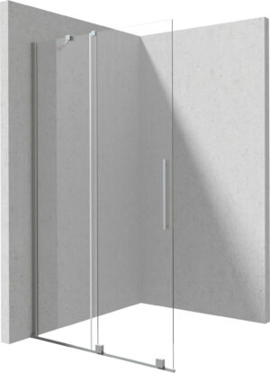 Ścianka prysznicowa walk-in – przesuwna Deante Prizma 90x195 cm stal szczotkowana KTJ_F39R