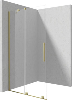 Ścianka prysznicowa walk-in – przesuwna Deante Prizma 90x195 cm złoto szczotkowane KTJ_R39R
