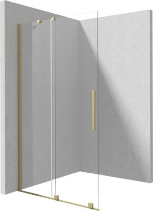 Ścianka prysznicowa walk-in – przesuwna Deante Prizma 100x195 cm złoto szczotkowane KTJ_R30R