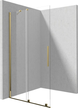 Ścianka prysznicowa walk-in – przesuwna Deante Prizma 120x195 cm złoty KTJ_Z32R