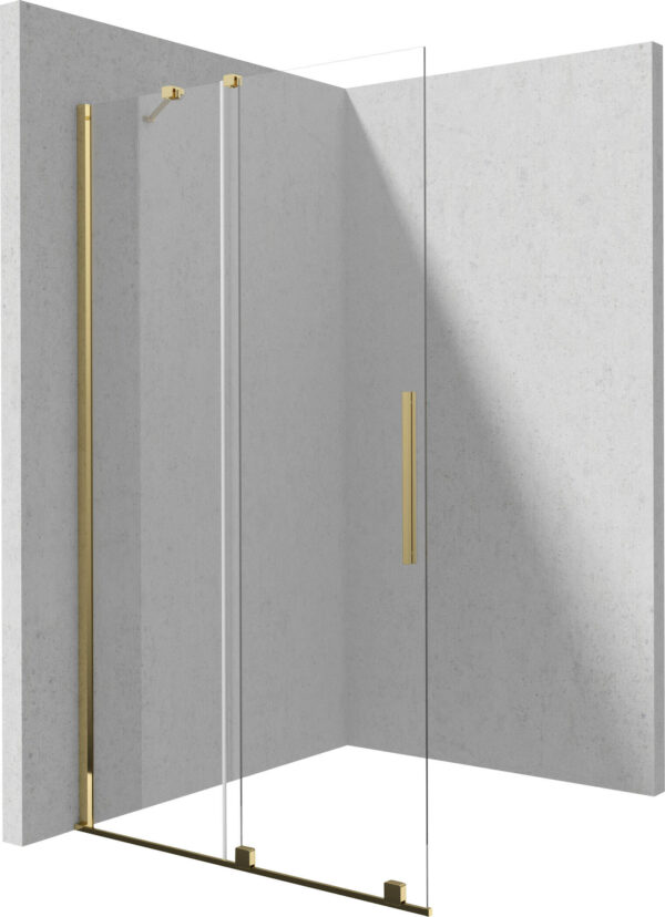 Zdjęcie Ścianka prysznicowa walk-in – przesuwna Deante Prizma 100×195 cm złoty KTJ_Z30R