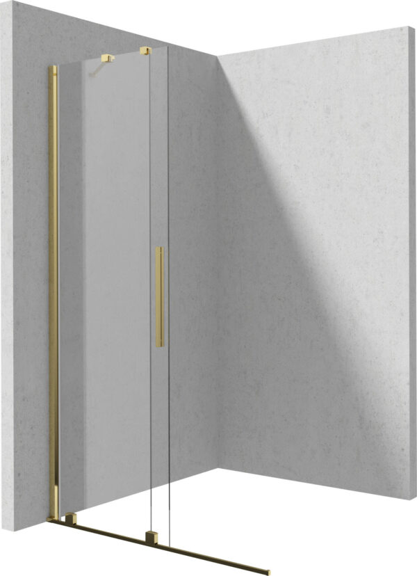 Zdjęcie Ścianka prysznicowa walk-in – przesuwna Deante Prizma 120×195 cm złoty KTJ_Z32R