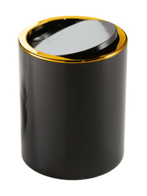 Kleine Wolke Golden Clap - Kosz łazienkowy czarny 5 litrów 8418926858