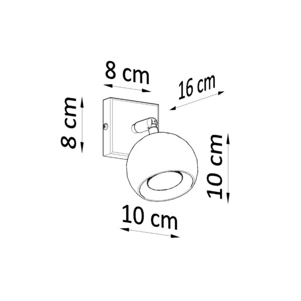 Zdjęcie Kinkiet Sollux Oculare Bittersweet Shimmer czarny SL.0443