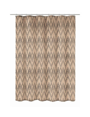 Kleine Wolke Zag Cotti -  tekstylna zasłona prysznicowa premium brązowa 180x200 cm 7810271305