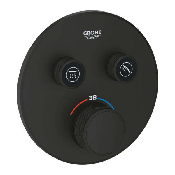 Zdjęcie GROHE Grohetherm Smartcontrol – bateria termostatyczna do obsługi dwóch wyjść wody phantom black 29507KF0