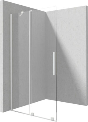 Ścianka prysznicowa walk-in – przesuwna Deante Prizma 120x195 cm bianco KTJ_A32R