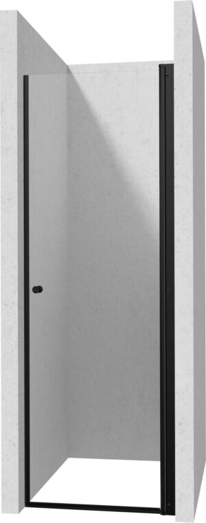 Drzwi prysznicowe 90 cm wahadłowe Deante Kerria Plus czarny mat KTSWN41P