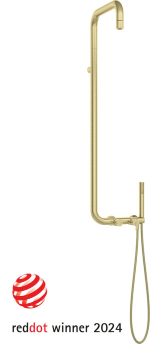 Zestaw prysznicowy ścienny Deante Silia złoto szczotkowane NQS_R4XM