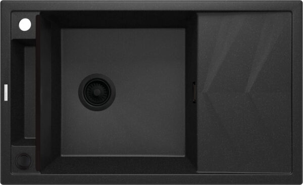Zdjęcie Zlewozmywak granitowy Deante Magnetic grafit 1 z ociekaczem 820X500X219, 3,5