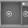 Zdjęcie Zlewozmywak granitowy Deante Magnetic szary metalik granit 1,5K 690X500X219MM + osprzęt space saver ZRM_S503